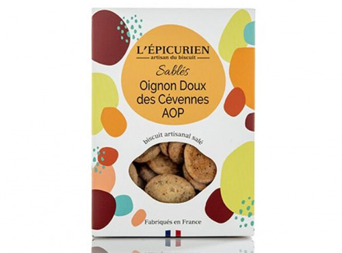 L'Epicurien - Biscuit Apéritif - Sablés Oignon Doux des Cévennes AOP -120g