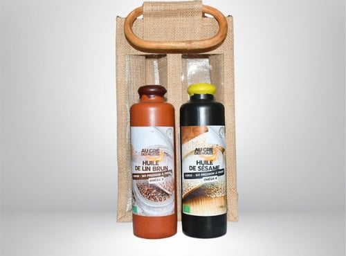 Adal Terra - Coffret cadeau - Coffret Huile de Lin et Sésame Biodynamique 2X200ml
