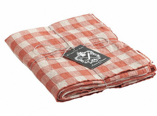 Maison de Vacances - Nappe Bourdon - Toile Mimi Vintage Vichy marmelade - 170x240