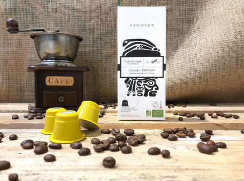 Cafés Factorerie - Capsules Colombie Excelso Bio - 10 capsules