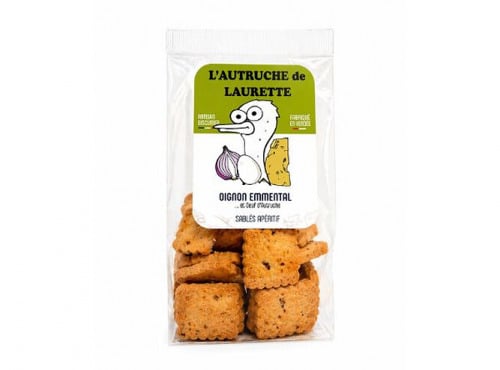 L'Autruche de Laurette - Sablé apéritif Oignon Emmental à l'œuf d'autruche