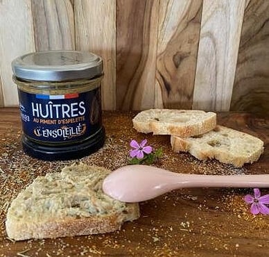 Les Huîtres Chaumard - L'ensoleillé - rillettes d'huîtres au piment d'Espelette