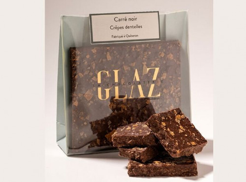 Glaz la chocolaterie de la presqu’île - Carré chocolat noir crêpes dentelles