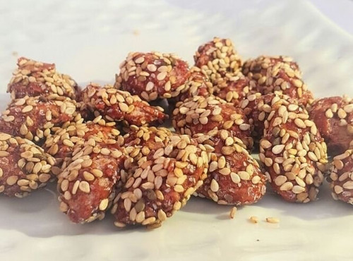 La confiserie d’antan 100% bio - Noisettes caramélisées au sésames - vrac 500 gr