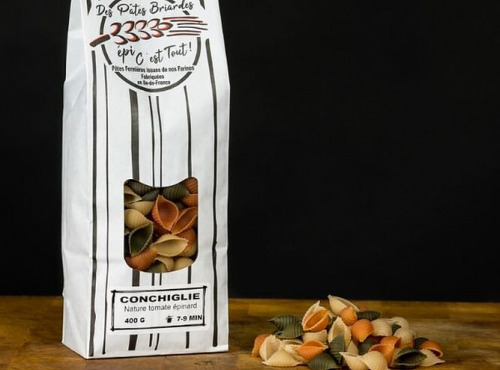 Des pâtes Briardes épi c'est tout ! - Conchiglie nature tomate épinard - 400g