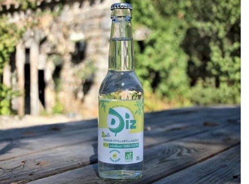 Ferme de Vanadal - Diz Verveine : Eau pétillante bio sans sucre, saveur citronnée du Lot