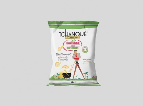 Les Tchanqués - Chips Artisanales Tomates, Ail, Origan 45g x 25