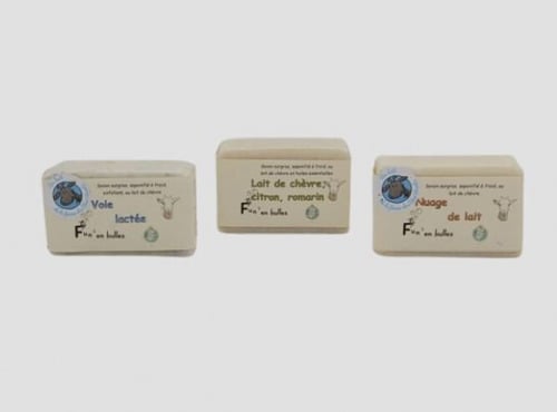 Ferme des bien-vivants - Lot de 3 savons au lait de chèvre