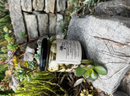 L'OLIVERAIE DU COUDON - Ail Confit à l'Huile avec Herbes 200gr