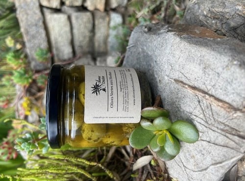 L'OLIVERAIE DU COUDON - Olives Vertes aux Herbes en pot 300gr