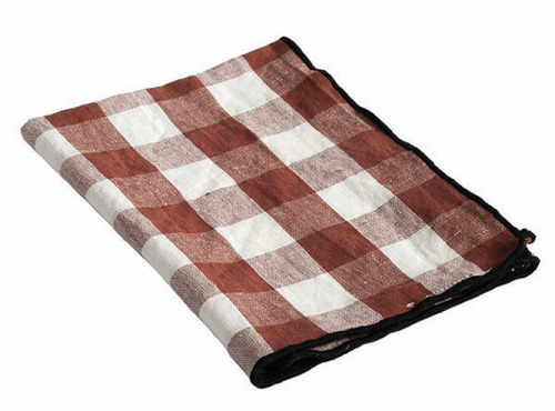Maison de Vacances - Set de table Bourdon - Toile Mimi Vichy argile noir - 35x50