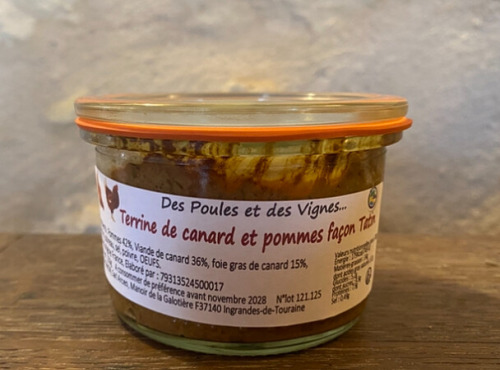 Des Poules et des Vignes à Bourgueil - Terrine de canard et pommes façon Tatin