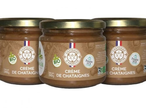 La vallée des châtaigniers - Lot de 3 pots de crème de marron BIO Ardéche 360gr
