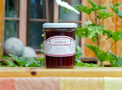 L'Arbocal - Confiture de Fraise et de Rhubarbe - BIO - 240g