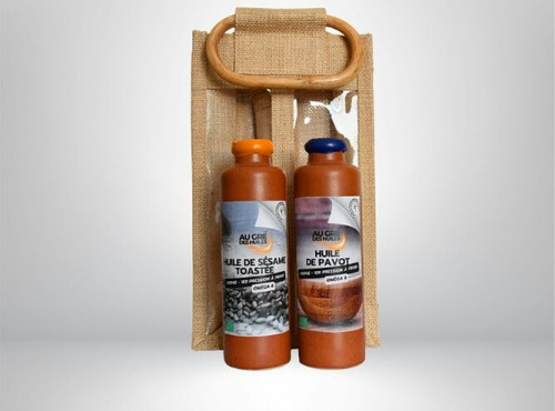 Adal Terra - Coffret cadeau - Coffret Huiles de Sésame Toastée biodynamique et Pavot Bio 2X200ml