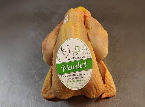 La Famille Mille - Le Maraudeur - Poulet Fermier Plein air , le moyen, prêt à cuire, 2kg-1,7kg