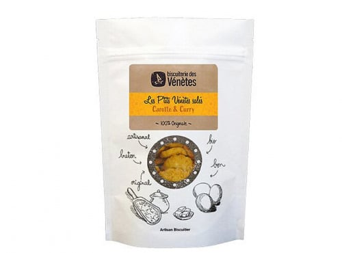 Biscuiterie des Vénètes - Biscuits salés Carotte & Curry