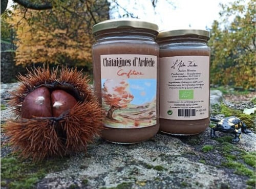L'Aubre Fruchau - Confiture de châtaignes et marrons d’Ardèche BIO 12x360g