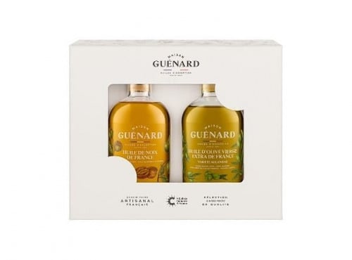 Huilerie Maison Guénard - COFFRET CADEAU PRESTIGE - 2x24 CL NOIX DE FRANCE/OLIVE AGLANDAU