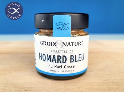 La Criée d'à Côté - Rillettes de Homard Bleu au Kari Gosse - Groix et Nature - 100g