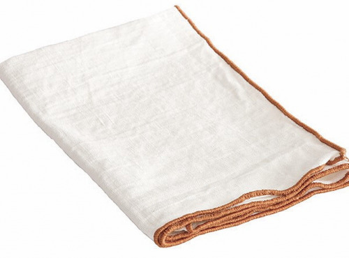 Maison de Vacances - Serviette Bourdon - Toile Mimi terracotta - 45x45