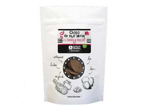 Biscuiterie des Vénètes - Chips de sarrasin à l'oignon rose de Roscoff AOP 100g
