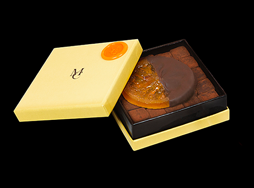 Compagnie Générale de Biscuiterie - pavés chocolat noir oranges confites