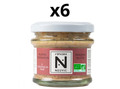 Caviar de Neuvic - Lot de 6 rillettes d'esturgeon fumé BIO