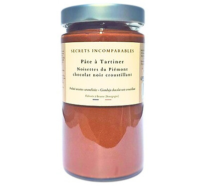 Secrets Incomparables - Pâte à Tartiner Noisette du Piémont IGP Chocolat Noir Croustillant 720g