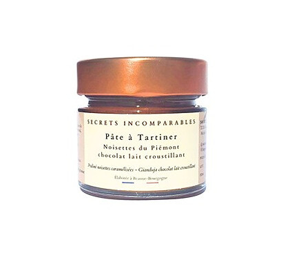 Secrets Incomparables - Pâte à Tartiner Noisette du Piémont IGP Chocolat Lait Croustillant 100g