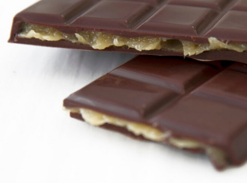 Compagnie Générale de Biscuiterie - Tablette Chocolat Noir Fourrée Caramel Beurre Salé
