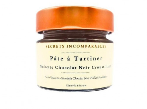 Secrets Incomparables - Pâte à Tartiner Noisette du Piémont IGP Chocolat Noir Croustillant 30g