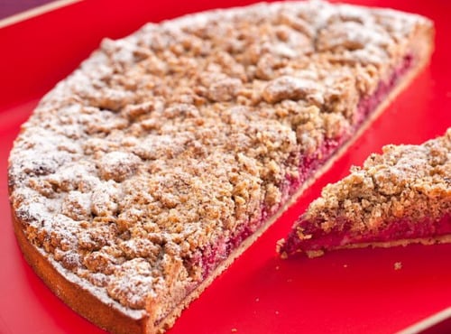 La Tarte Tropézienne - Crumble à la framboise