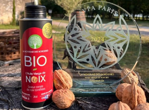 La Noyeraie des Borderies - HUILE VIERGE DE NOIX BIO Pressée à chaud 10 cl