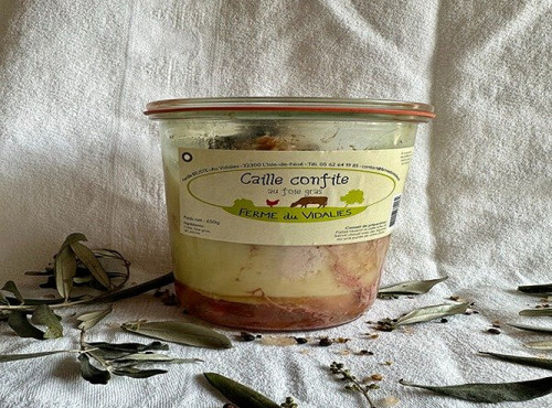 Ferme du Vidalies - Caille confite au foie gras 650g