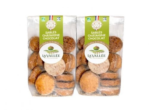 La vallée des châtaigniers - Lot d'un sachet de sablé au sucre et au chocolat