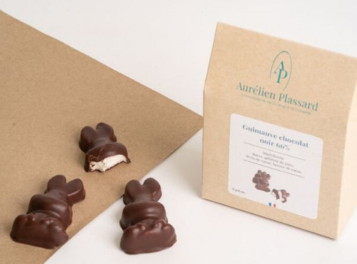 Aurélien Plassard Chocolatier - Lapin en guimauve noir 66%