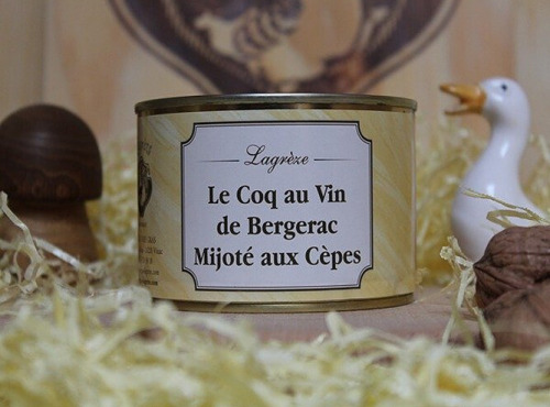 Lagreze Foie Gras - Le Coq au Vin Mijoté aux Cèpes