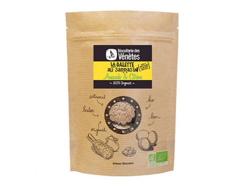 Biscuiterie des Vénètes - Galette bretonne au sarrasin poudre d'amande et citron