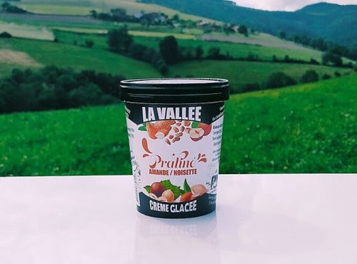 Les Glaces de la Vallée - Crème glacée Praliné amande noisette "la Vallée" 500ml