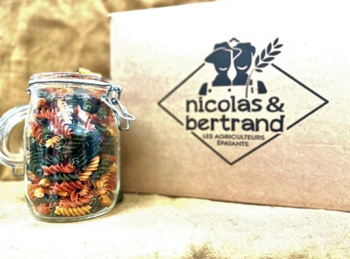 Nicolas & Bertrand - Pâte Fermière Fusilli, carotte, Tomate, Epinard - 5kg