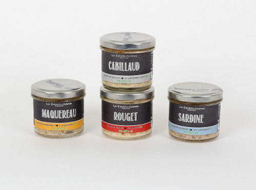 La Chikolodenn - Rillettes Bio : Sardine, Maquereau, Cabillaud, Saumon