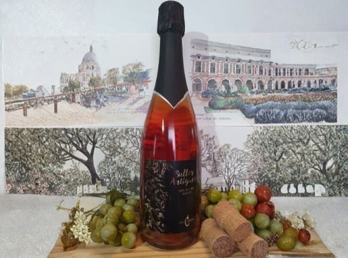 Cave Creuzet - Les Caves aux Caux - Vin pétillant Rosé "Bulles Antiques" - Sans additif - Sans sulfites ajoutés - Lot de 6