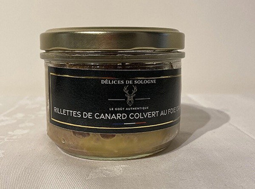 Délices de Sologne - Rillette de canard colvert au foie gras - 185g