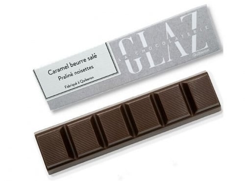 Glaz la chocolaterie de la presqu’île - Barre chocolat caramel beurre salé et praliné noisette