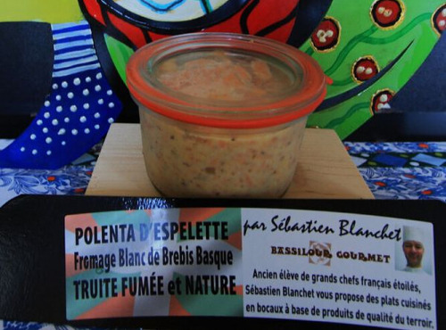 Bassilour Gourmet - Polenta d'Espelette, fromage blanc de brebis basque et truite fumée