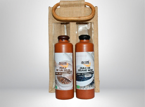 Adal Terra - Coffret cadeau - Coffret Huile de Lin biodynamique et Sésame noir Bio