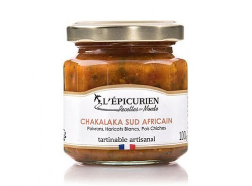 L'Epicurien - Chakalaka Sud Africain Poivrons, Haricots Blancs, Pois Chiches 100g