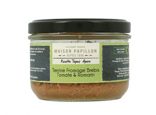 Maison PAPILLON - Artisan depuis 1955 - Terrine au Fromage de Brebis Tomate et Romarin 160g