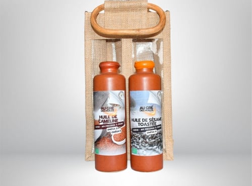 Adal Terra - Coffret cadeau - Coffret Huiles de Cameline Bio et Sésame Toastée Biodynamique 2X200ml